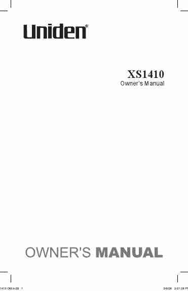 Uniden Cordless Telephone XS 1410-page_pdf